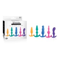X COMBO 3PC MULTI COLOURED  BUTT PLUG SE